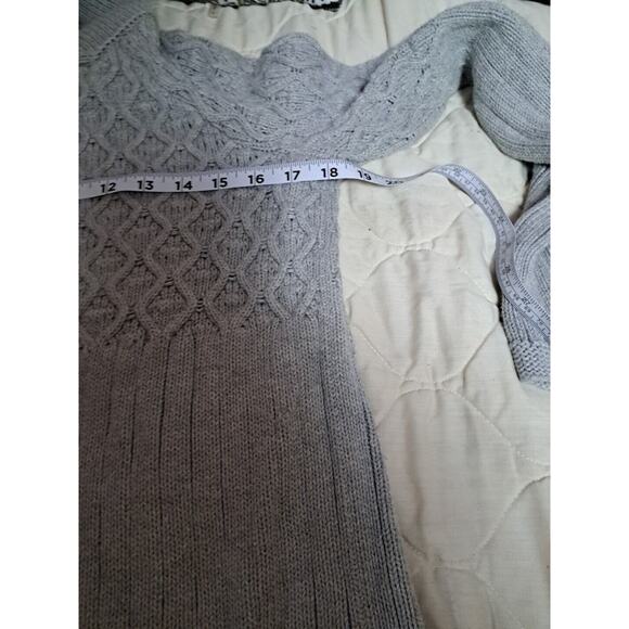 Calvin Klein Women's Cozy Cardigan Sweater Grey Size Md Fit and Flare Cable Knit - Picture 8 of 10